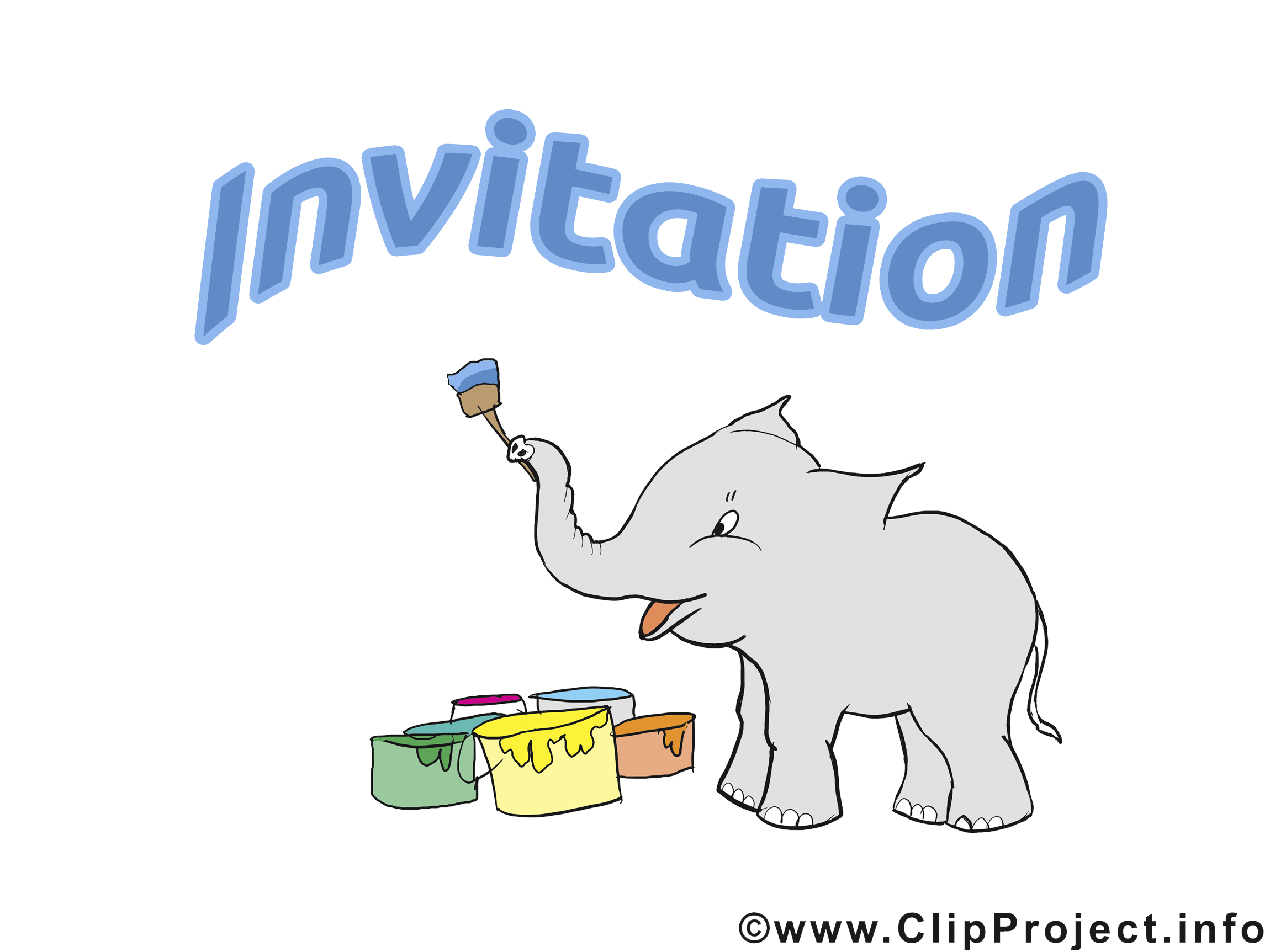 Éléphant images - Invitation clip art gratuit