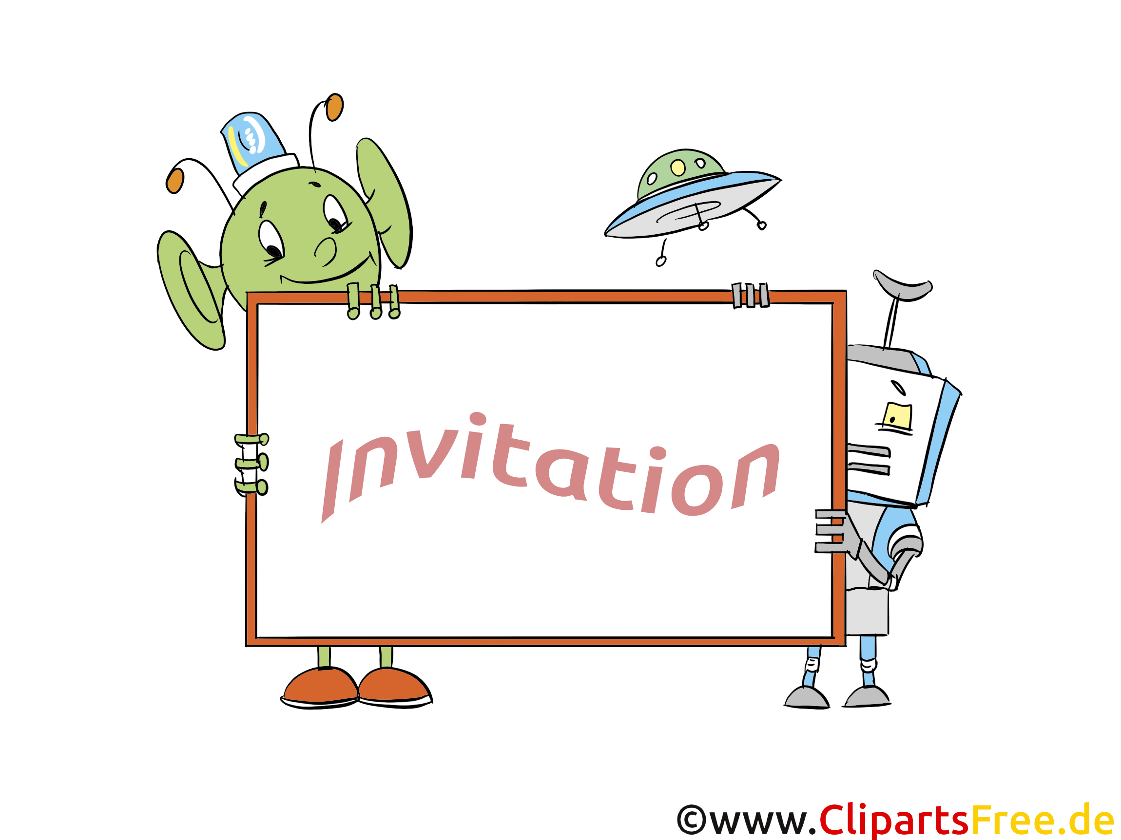 Extraterrestre cliparts gratuis - Invitation images