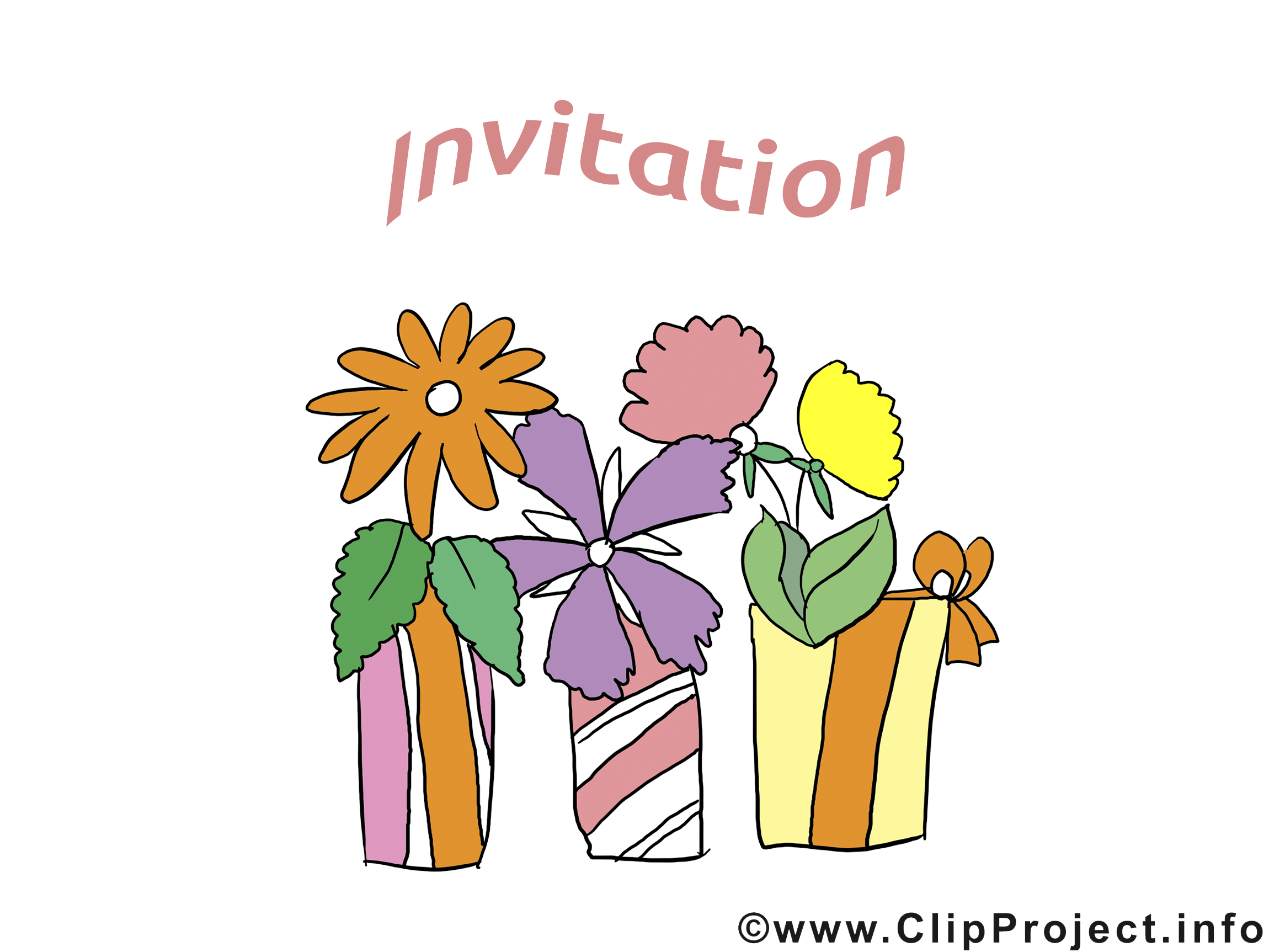 Fleurs clipart - Invitation dessins gratuits