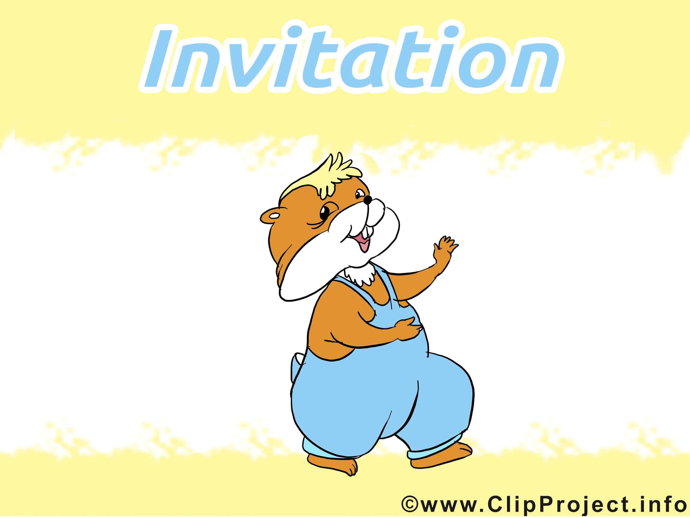 Hamster clip arts gratuits - Invitation illustrations
