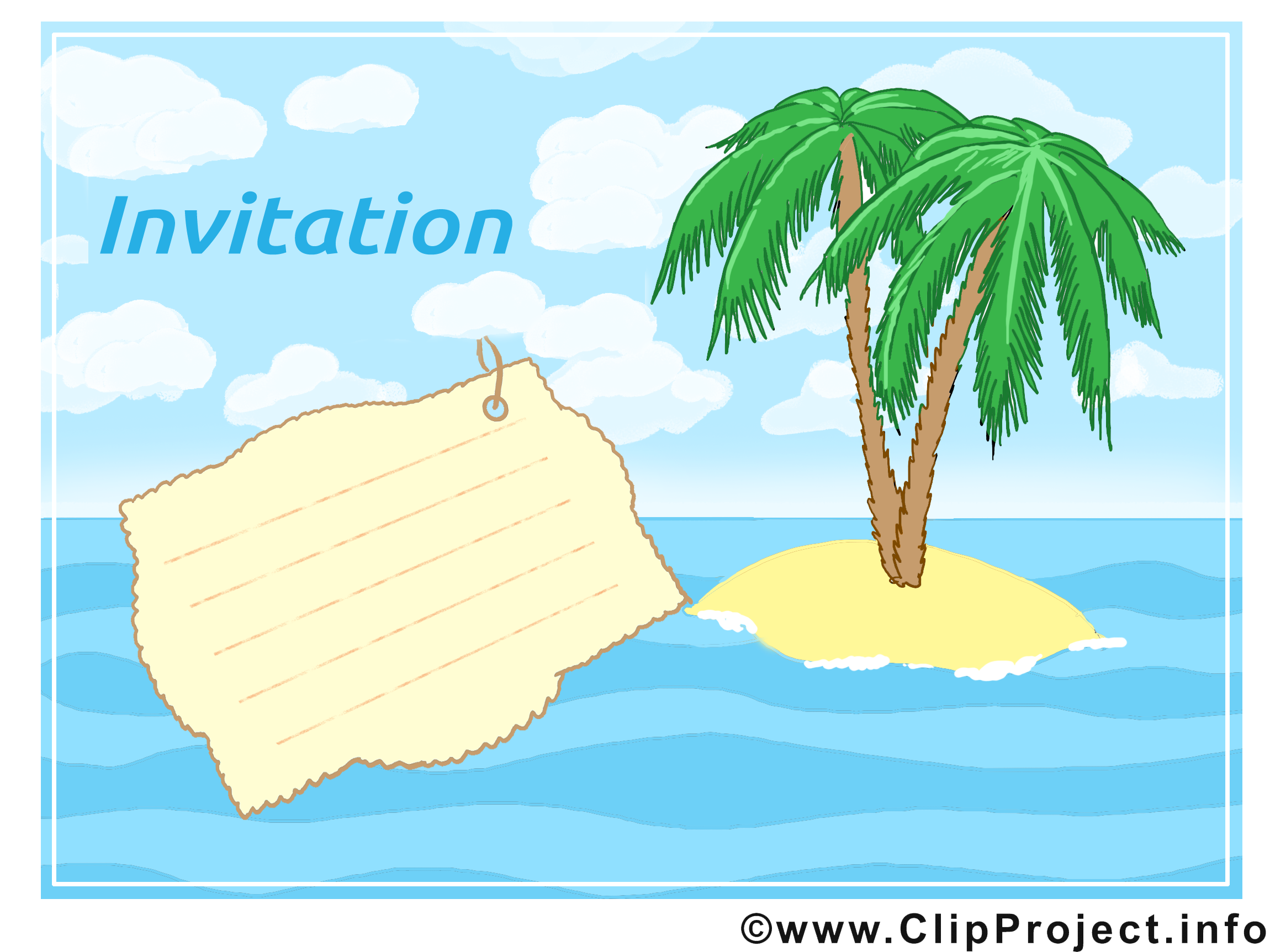 île clip art gratuit – Invitation images