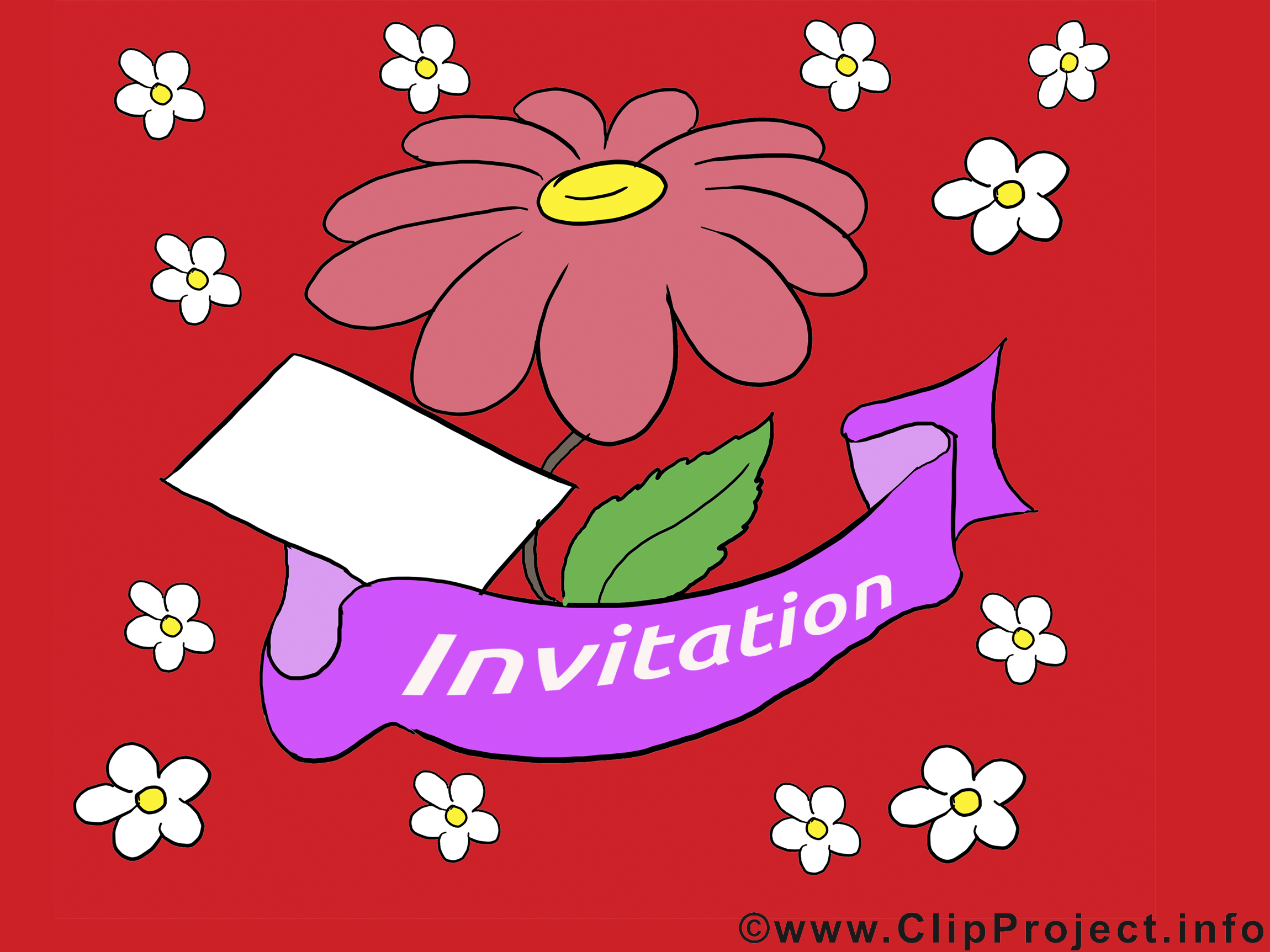 Illustration gratuite fleur - Invitation clipart