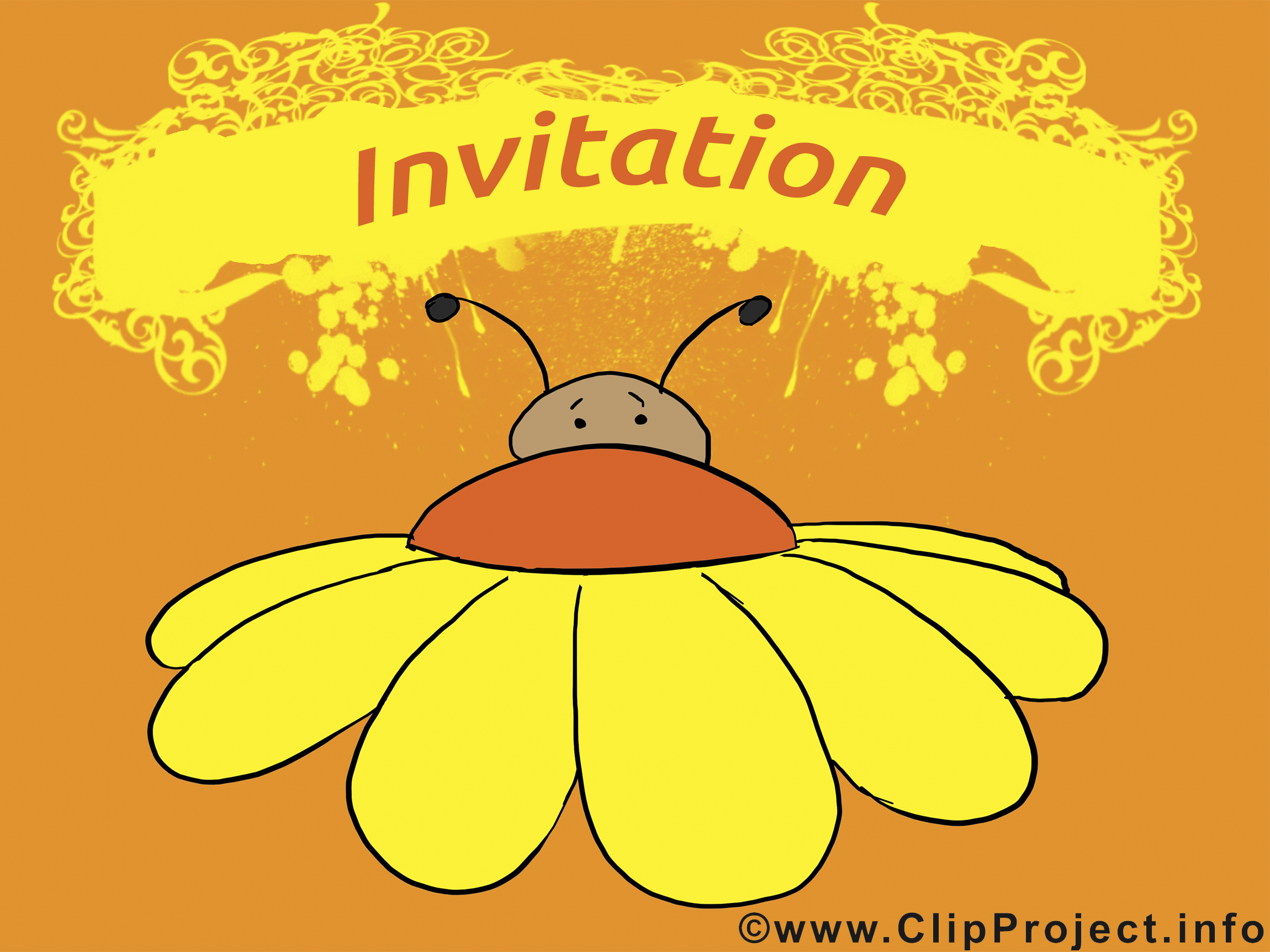 Insect clip art gratuit - Invitation dessin