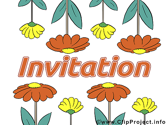 Invitation images -  Fleurs dessins gratuits