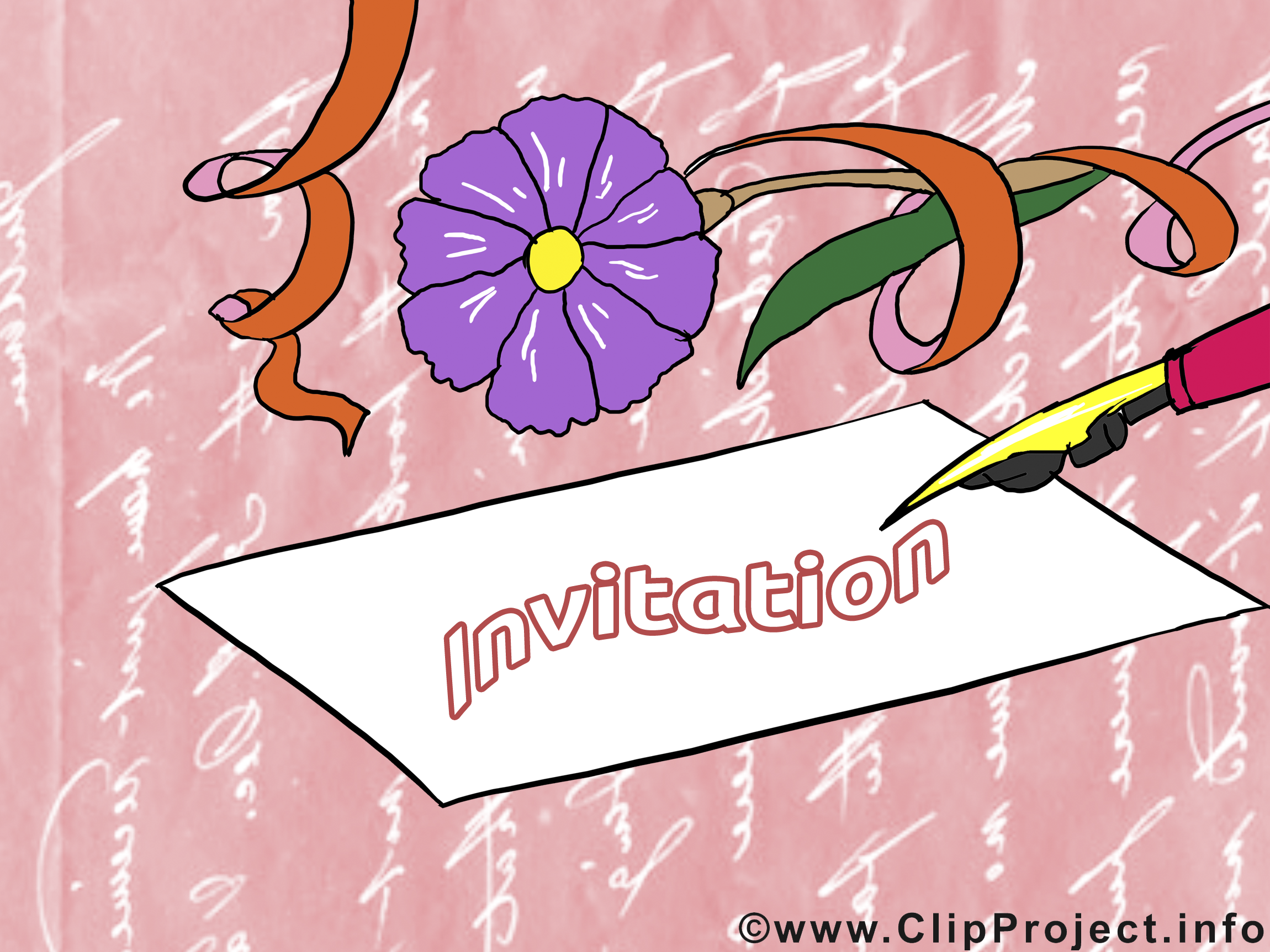 Lettre clipart - Invitation dessins gratuits