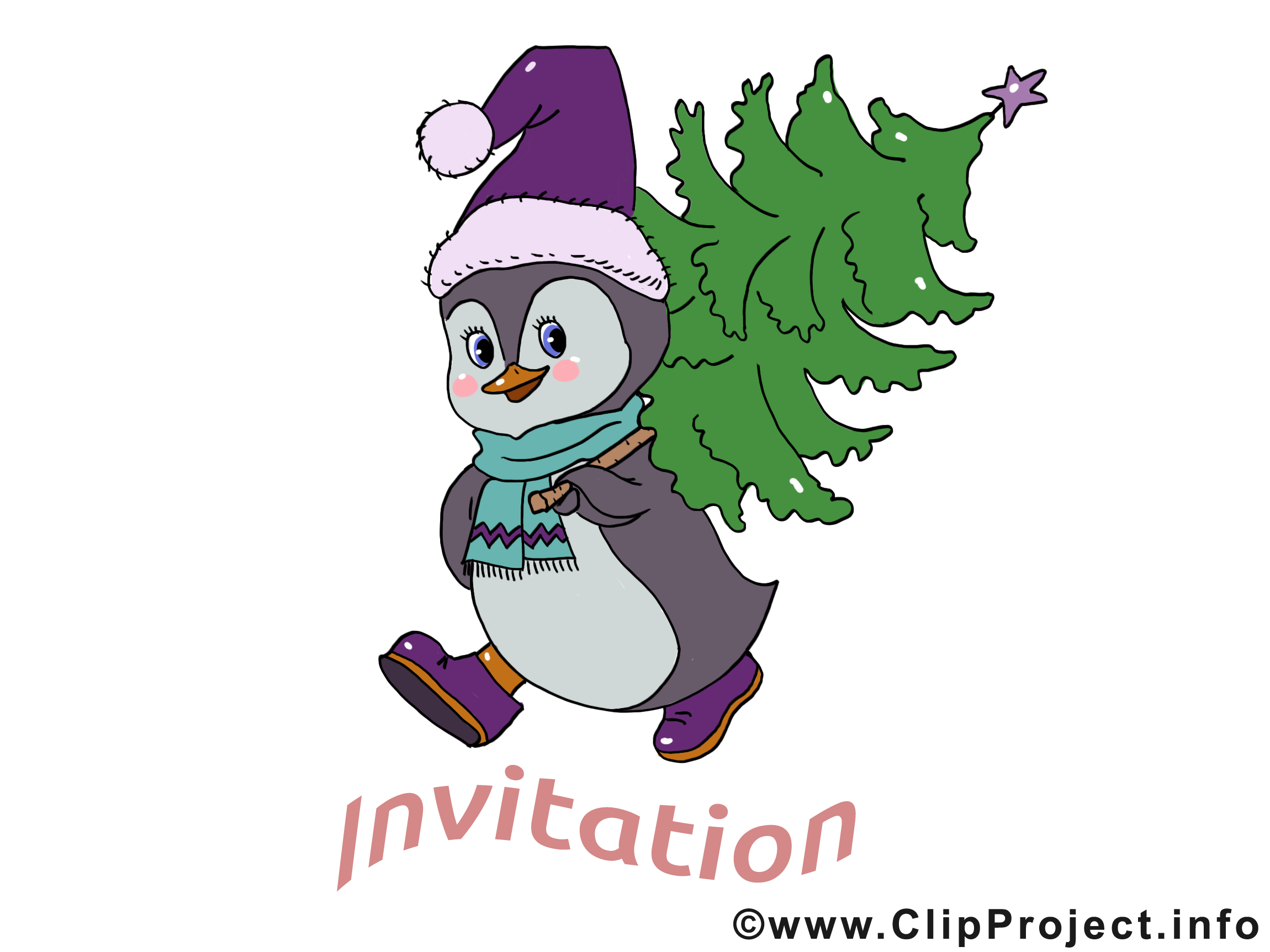 Pingouin dessins gratuits - Invitation clipart