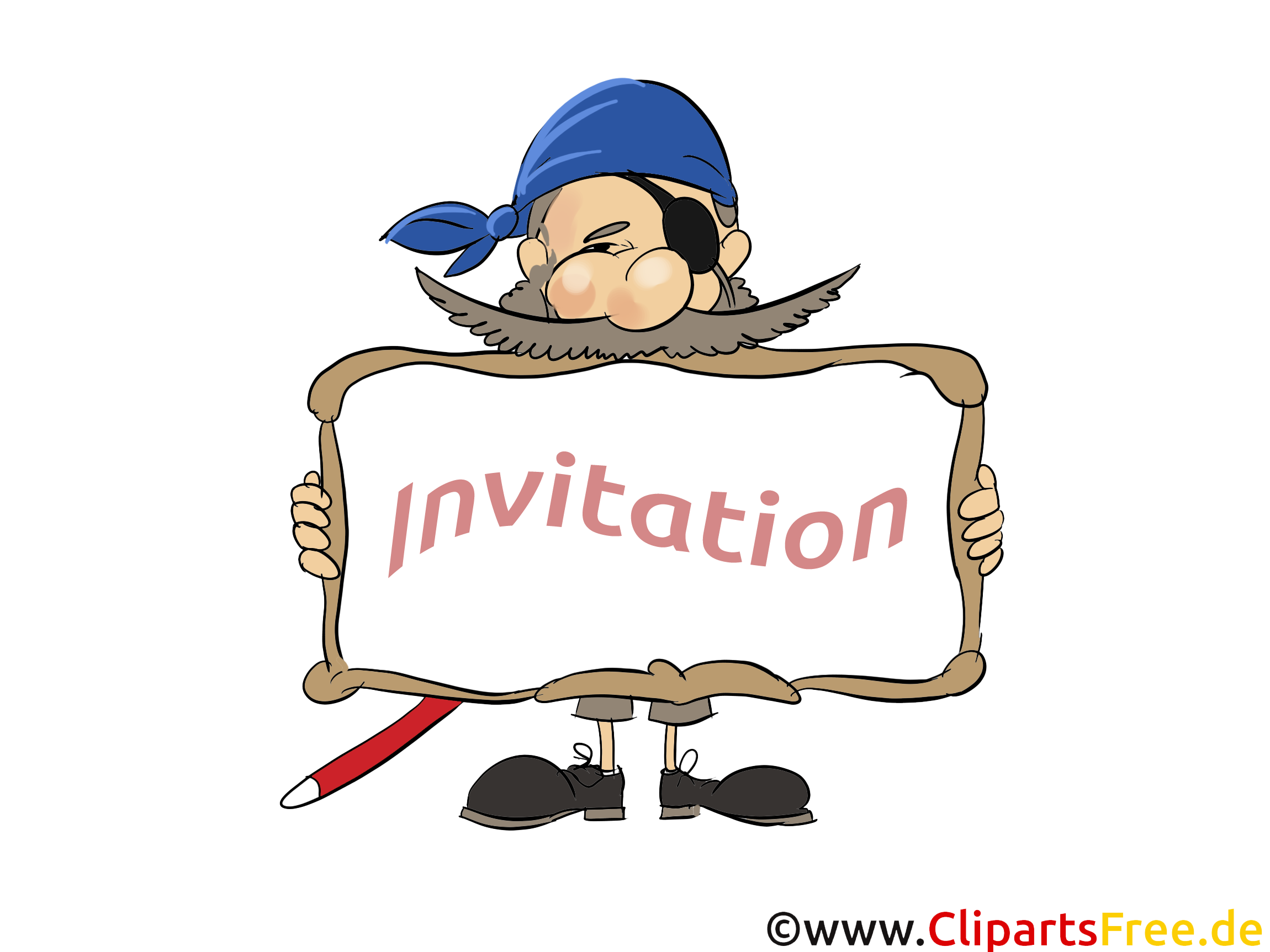 Pirate image gratuite - Invitation cliparts