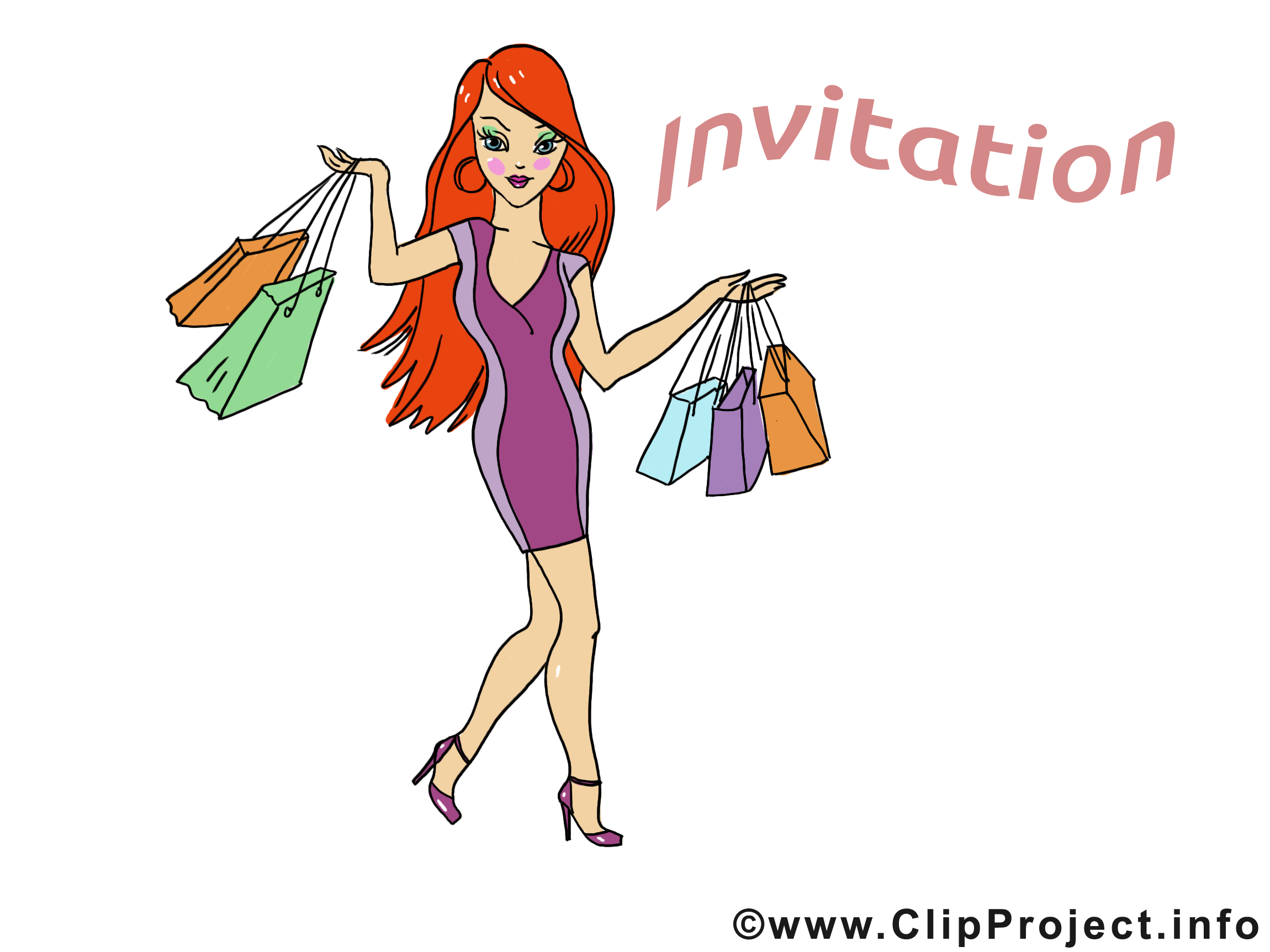 Shoping clipart - Invitation dessins gratuits