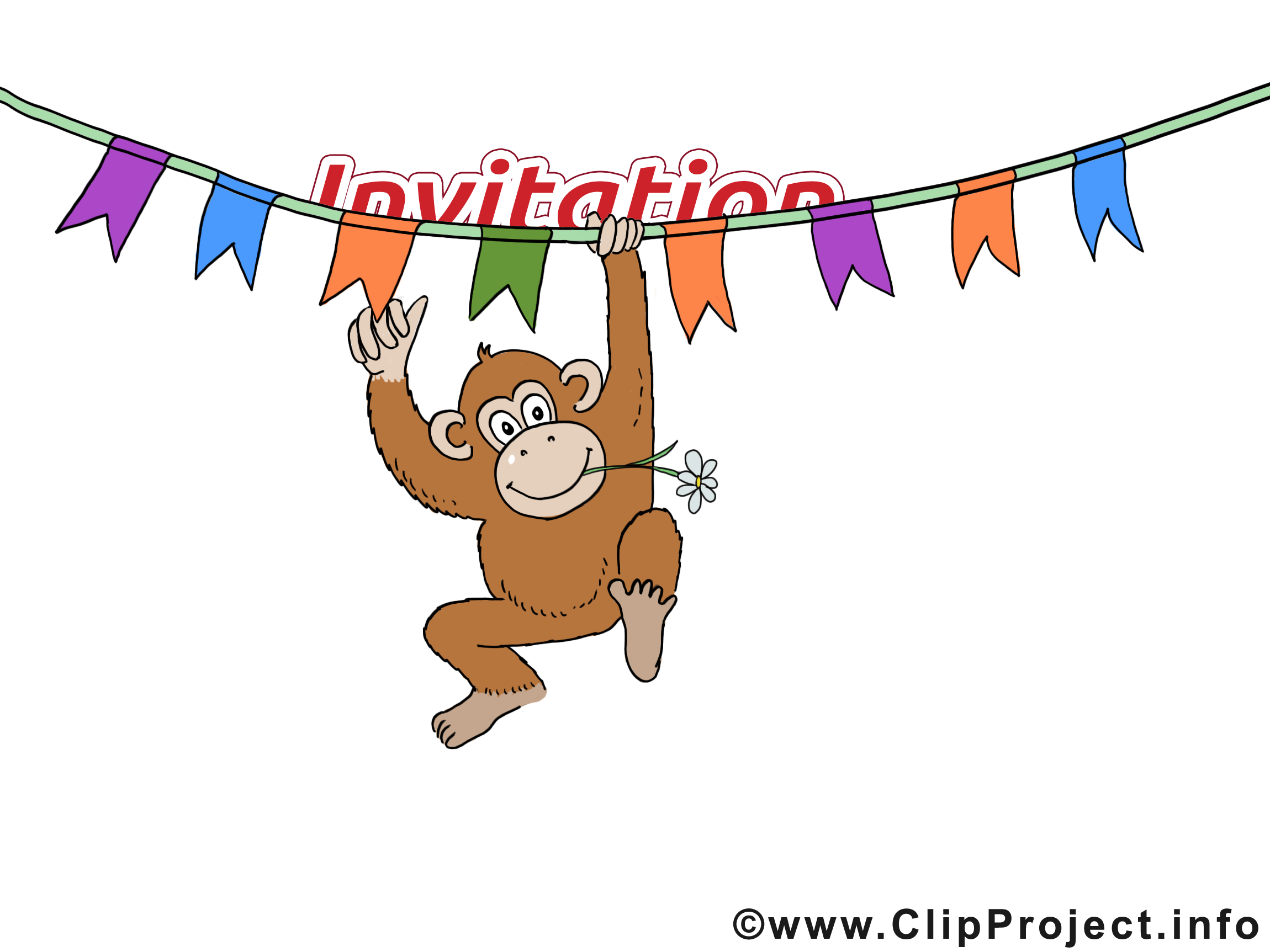 Singe invitation image à télécharger gratuite