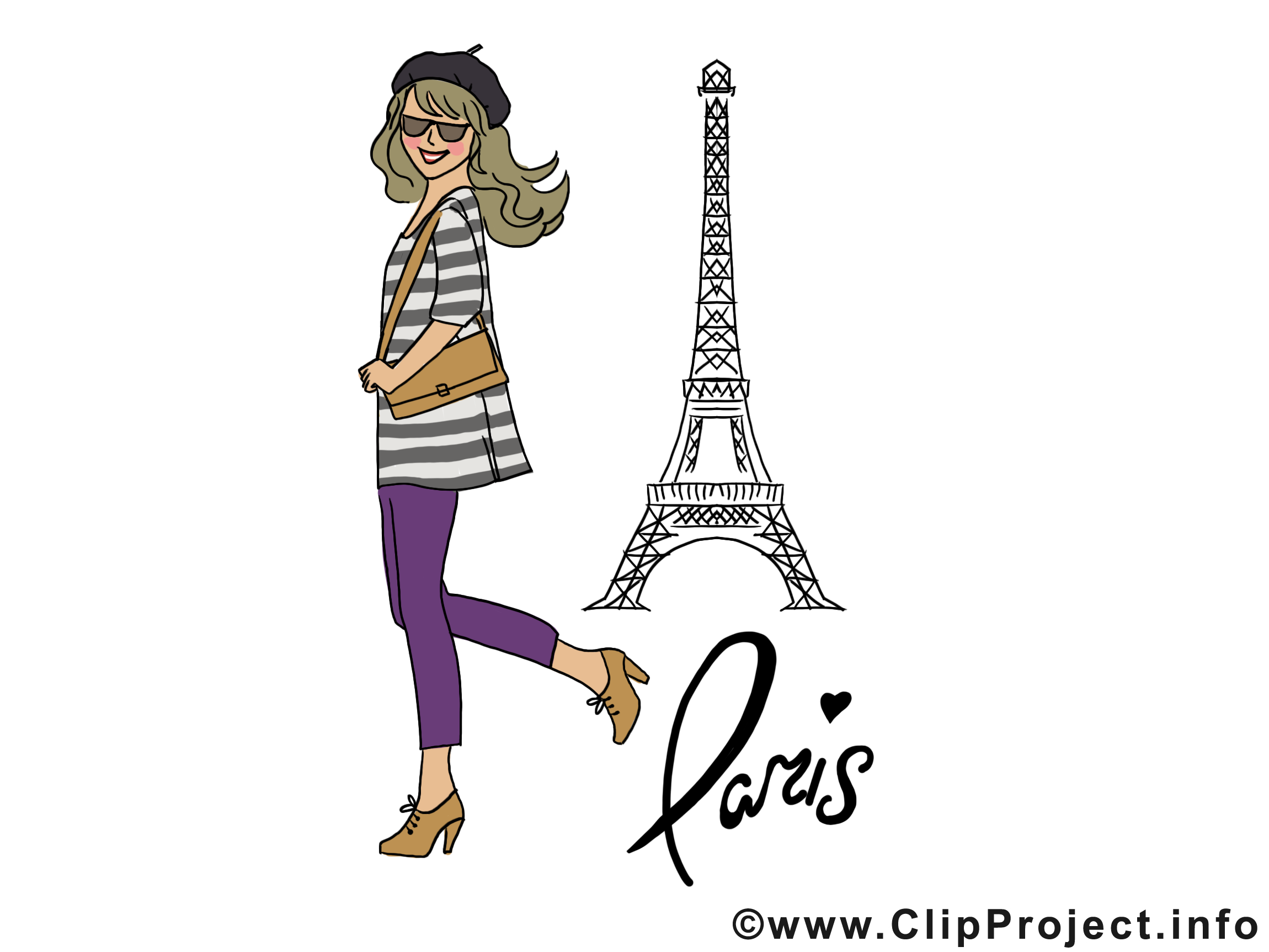 Tour Eiffel clipart gratuit - Invitation images