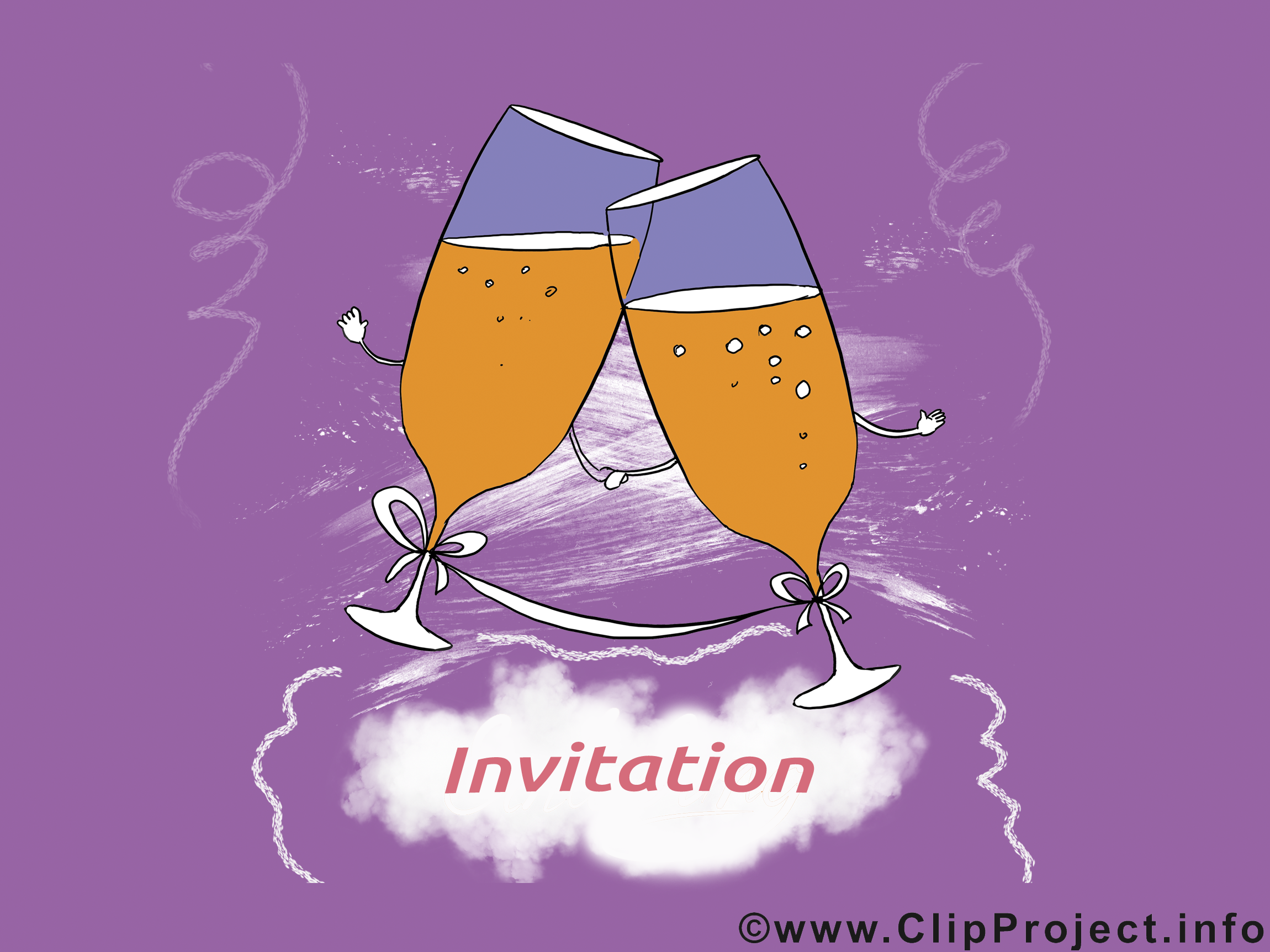 Verres image gratuite - Invitation illustration