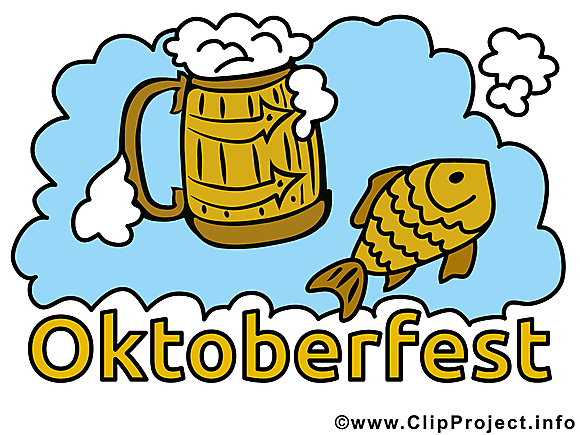 Poisson bière image gratuite - Oktoberfest illustration