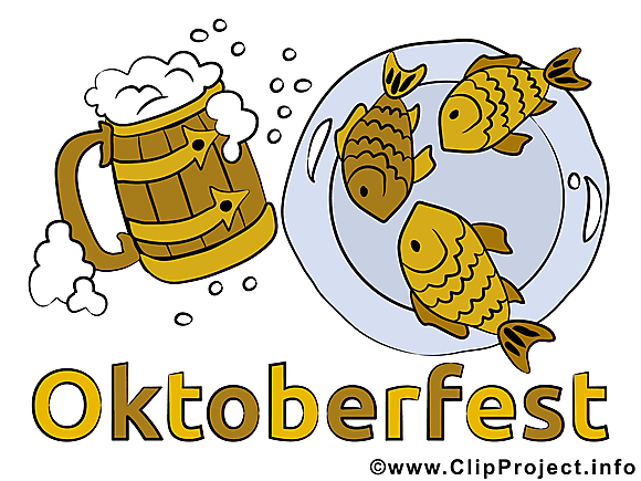Poissons bière dessin gratuit - Oktoberfest image