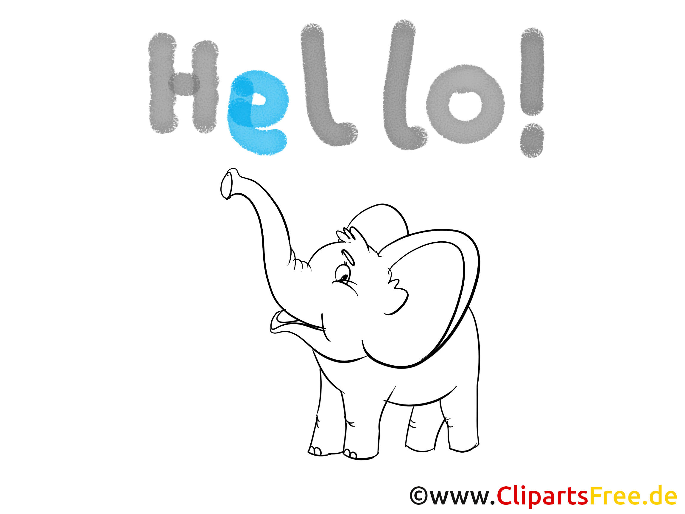 léphant cliparts à imprimer  - Salut images