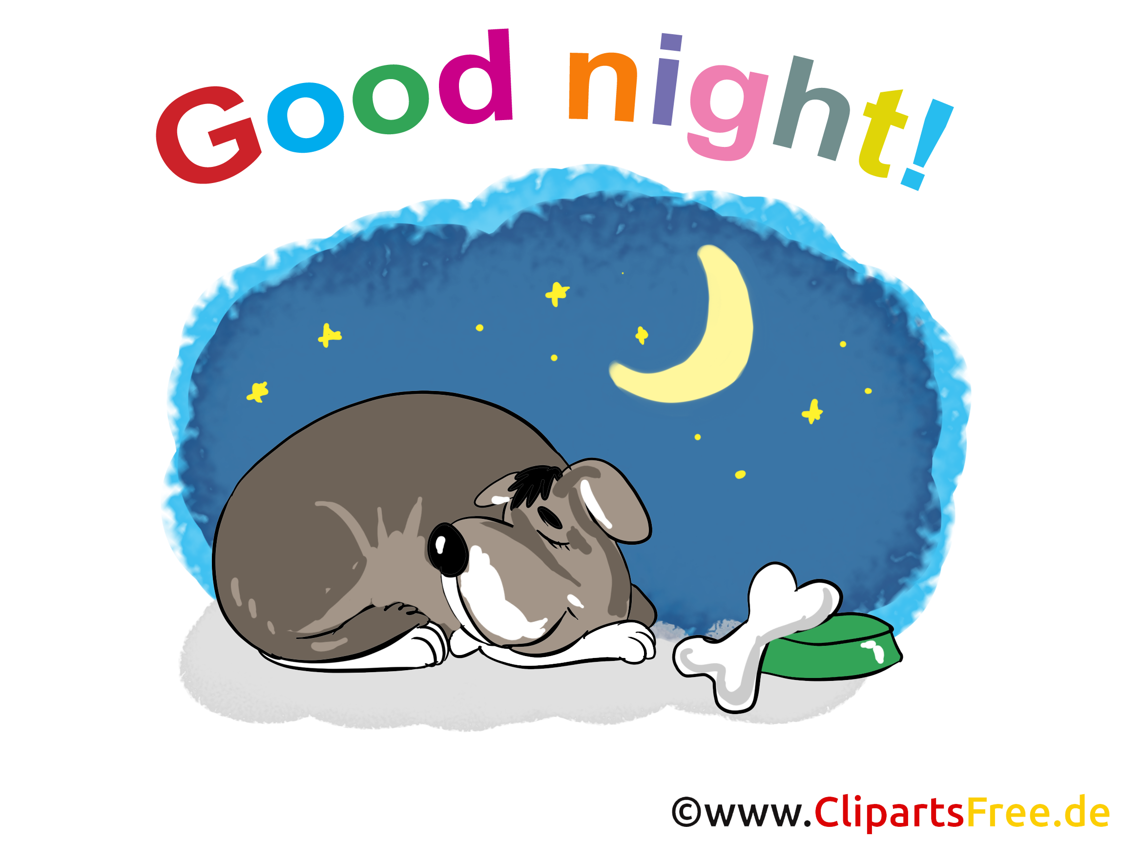 Chien clipart - Bonne nuit dessins gratuits