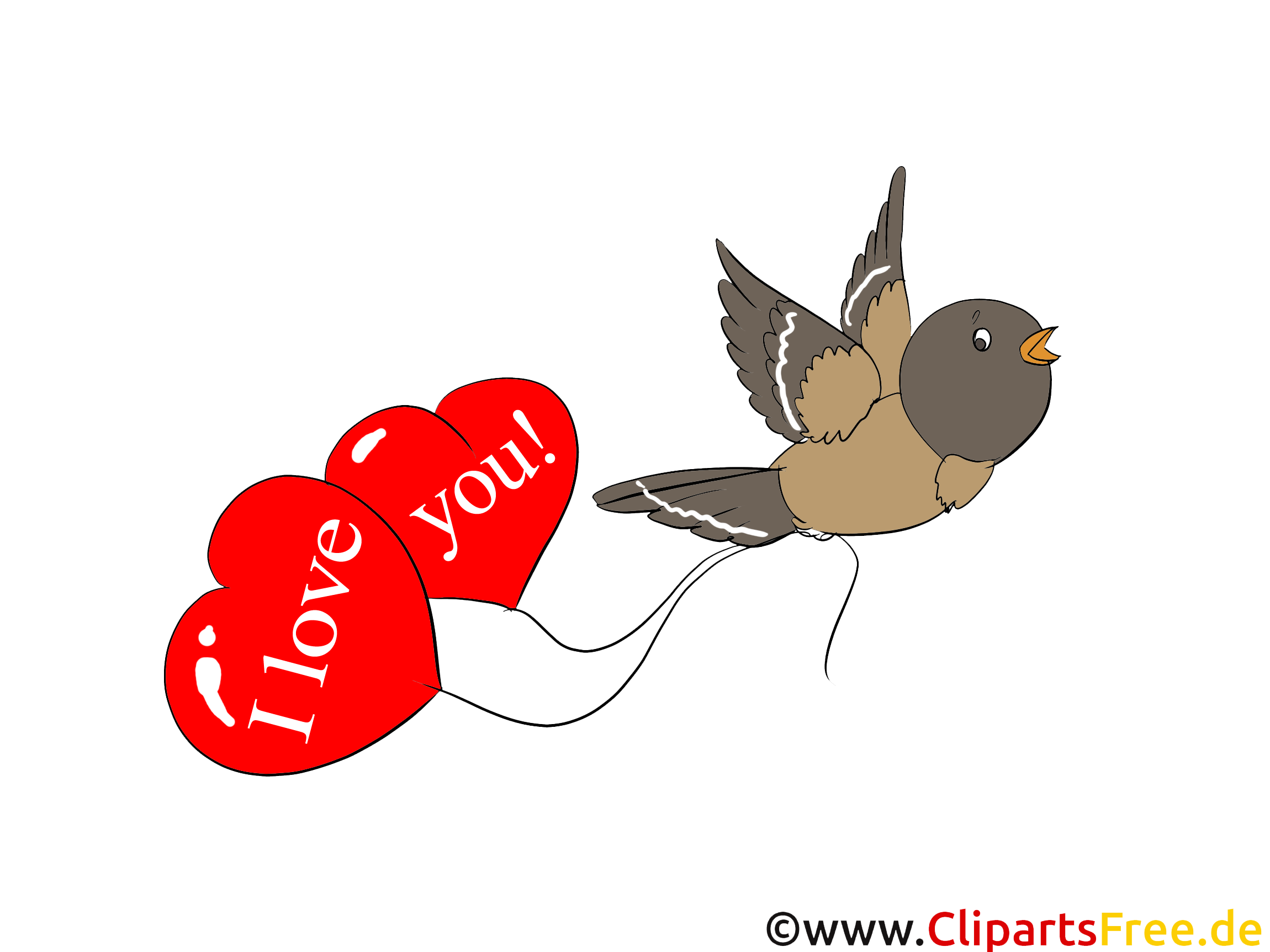 Oiseau dessin à télécharger - Coeurs images