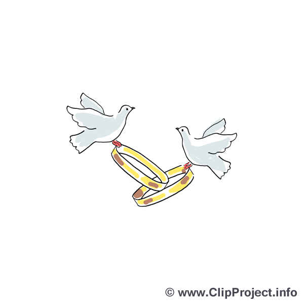 Anneaux clip arts gratuits - Mariage illustrations