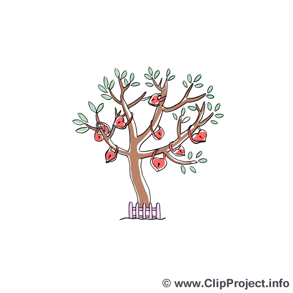 Arbre illustration gratuite - Mariage clipart