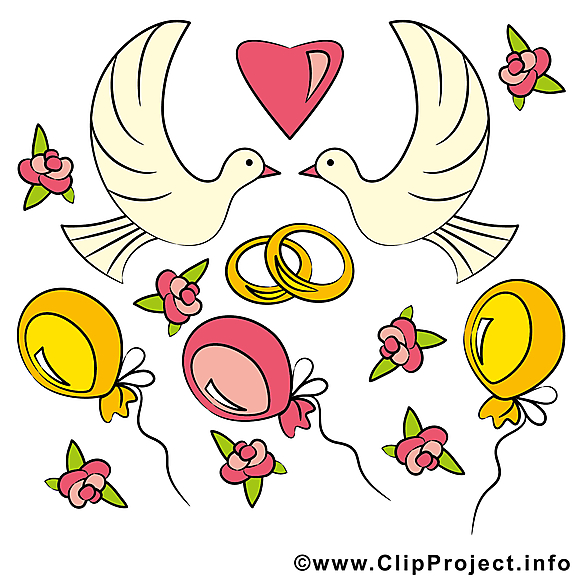 Ballons images - Mariage dessins gratuits