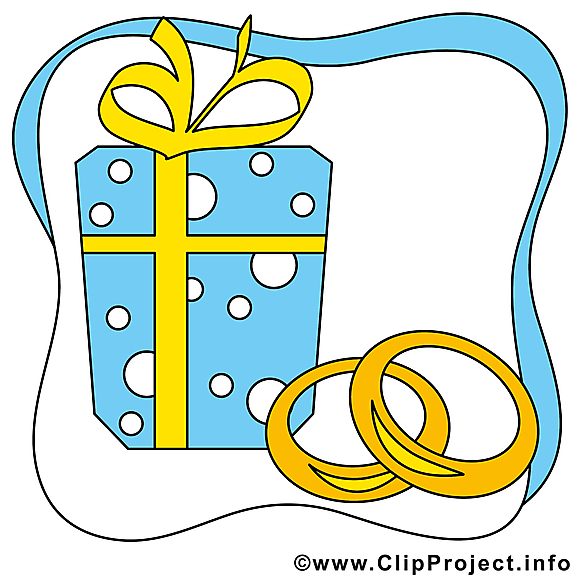 Cadeau illustration gratuite - Mariage clipart