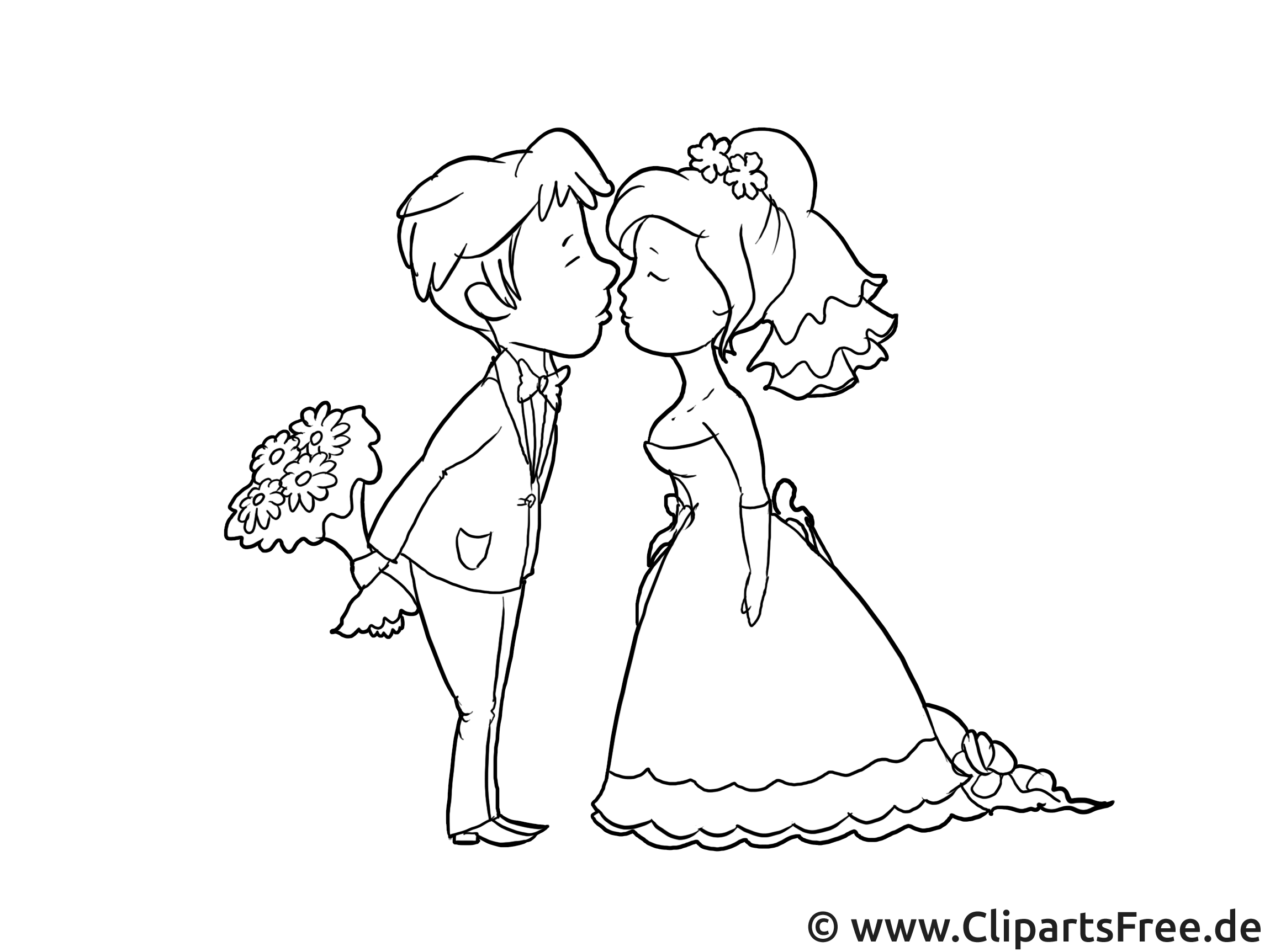 Cliparts à imprimer couple - Mariage images