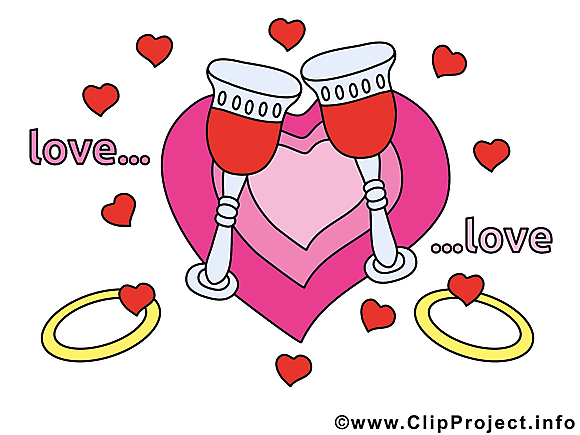 Coeur dessins gratuits - Mariage clipart