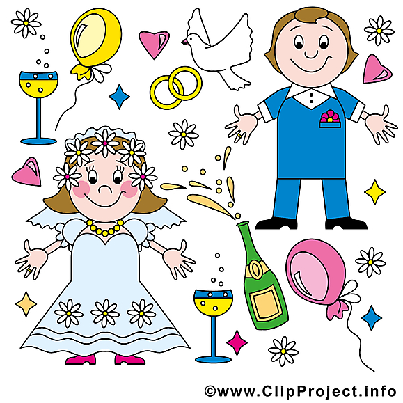 Couple clipart - Mariage dessins gratuits