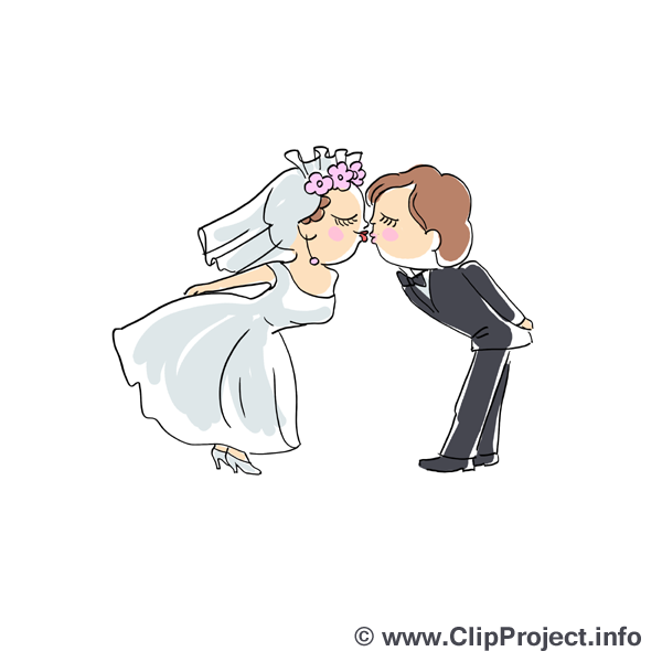 Embrasser dessin - Mariage à télécharger