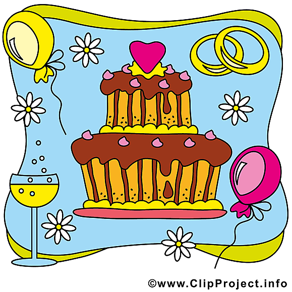 Gâteau clipart gratuit - Mariage images