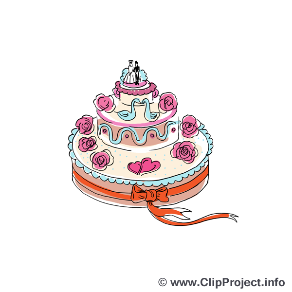Gâteau image gratuite - Mariage cliparts