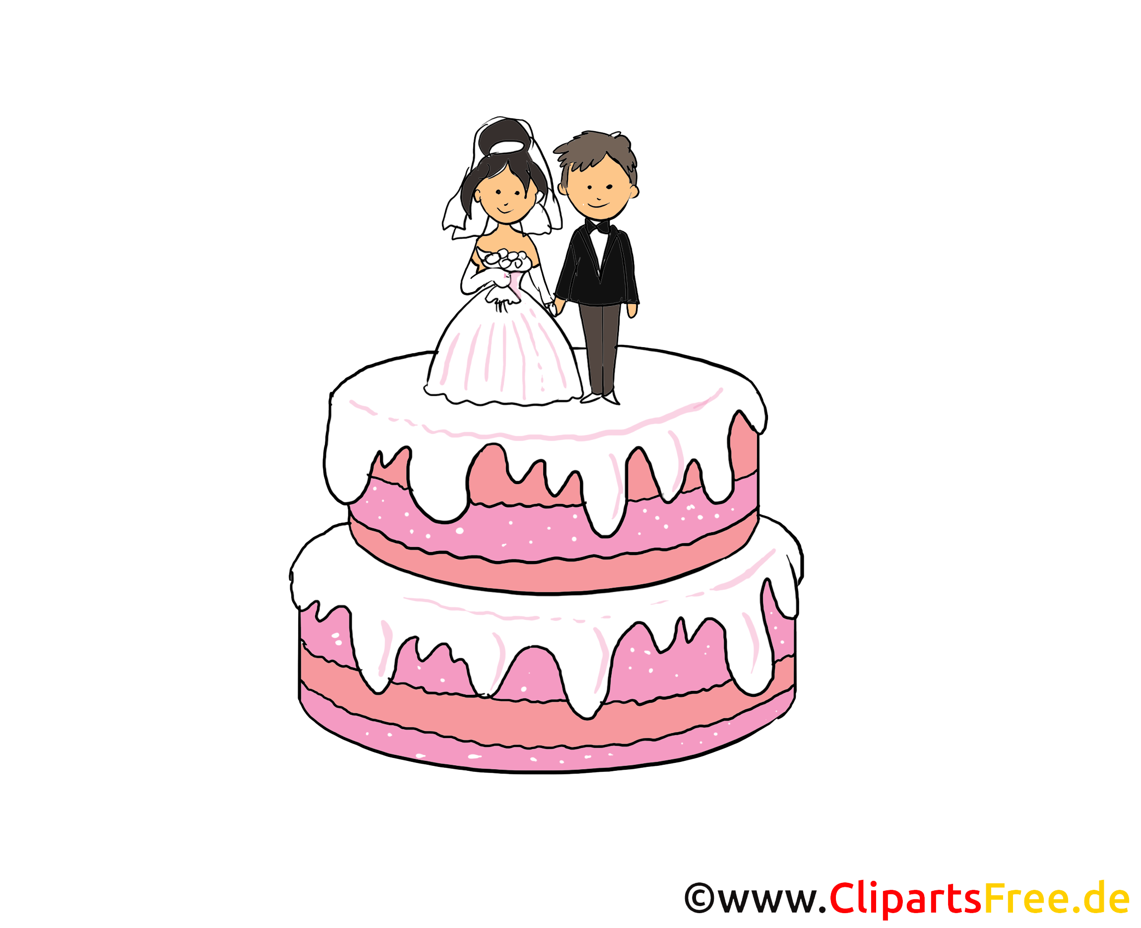 Image à télécharger gâteau - Mariage clipart