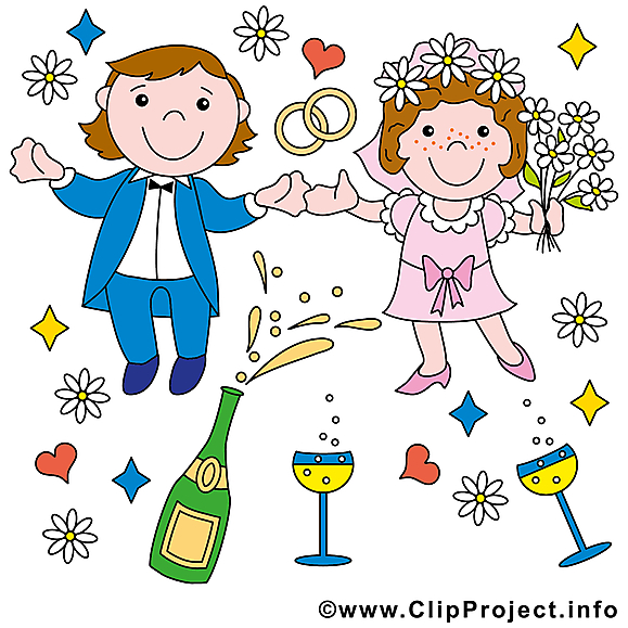 Jeunes mariés clip art gratuit – Mariage images