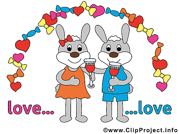 Lapin dessin - Mariage clip arts gratuits