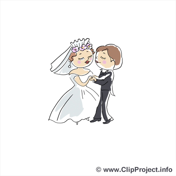 Valse clip art gratuit - Mariage dessin