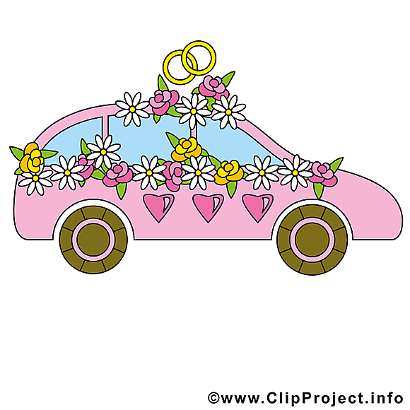 Voiture clip art – Mariage gratuite