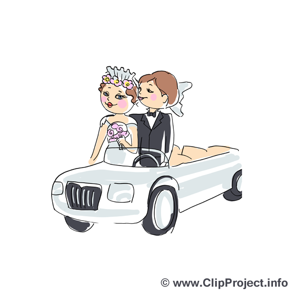 Voiture image gratuite - Mariage cliparts