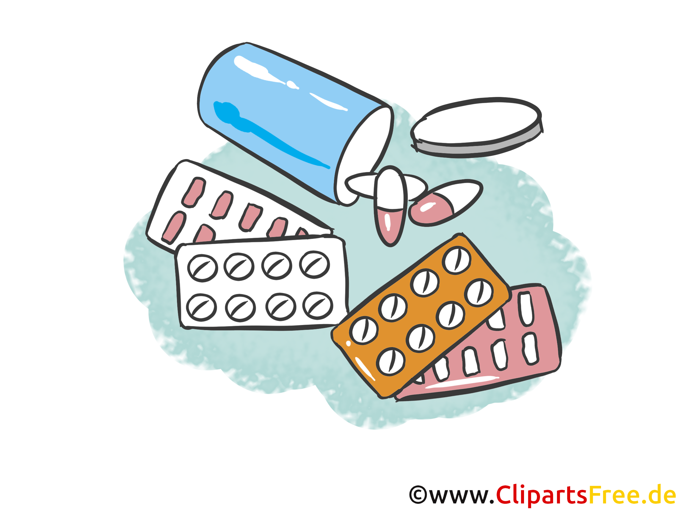 Médicaments clip art gratuit - Médecine dessin