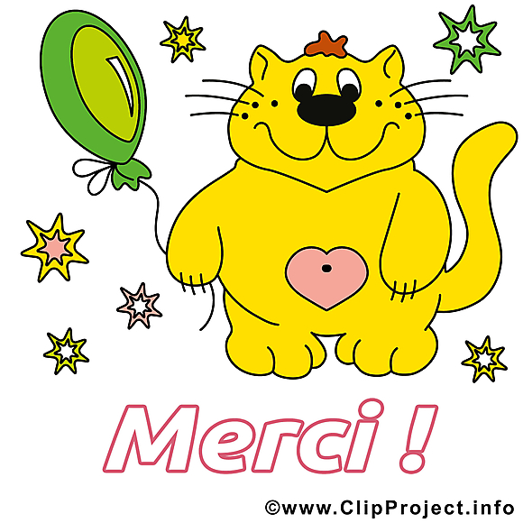 Chat cliparts gratuis - Merci images