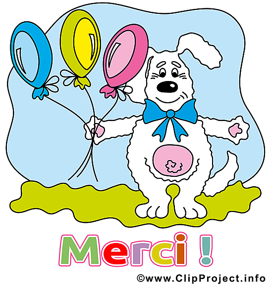 Chien clip art gratuit - Merci dessin