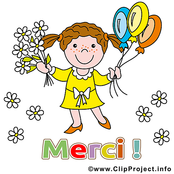 Fille clip arts gratuits - Merci illustrations