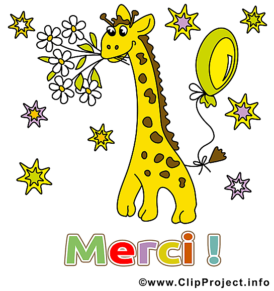 Girafe image gratuite - Merci illustration