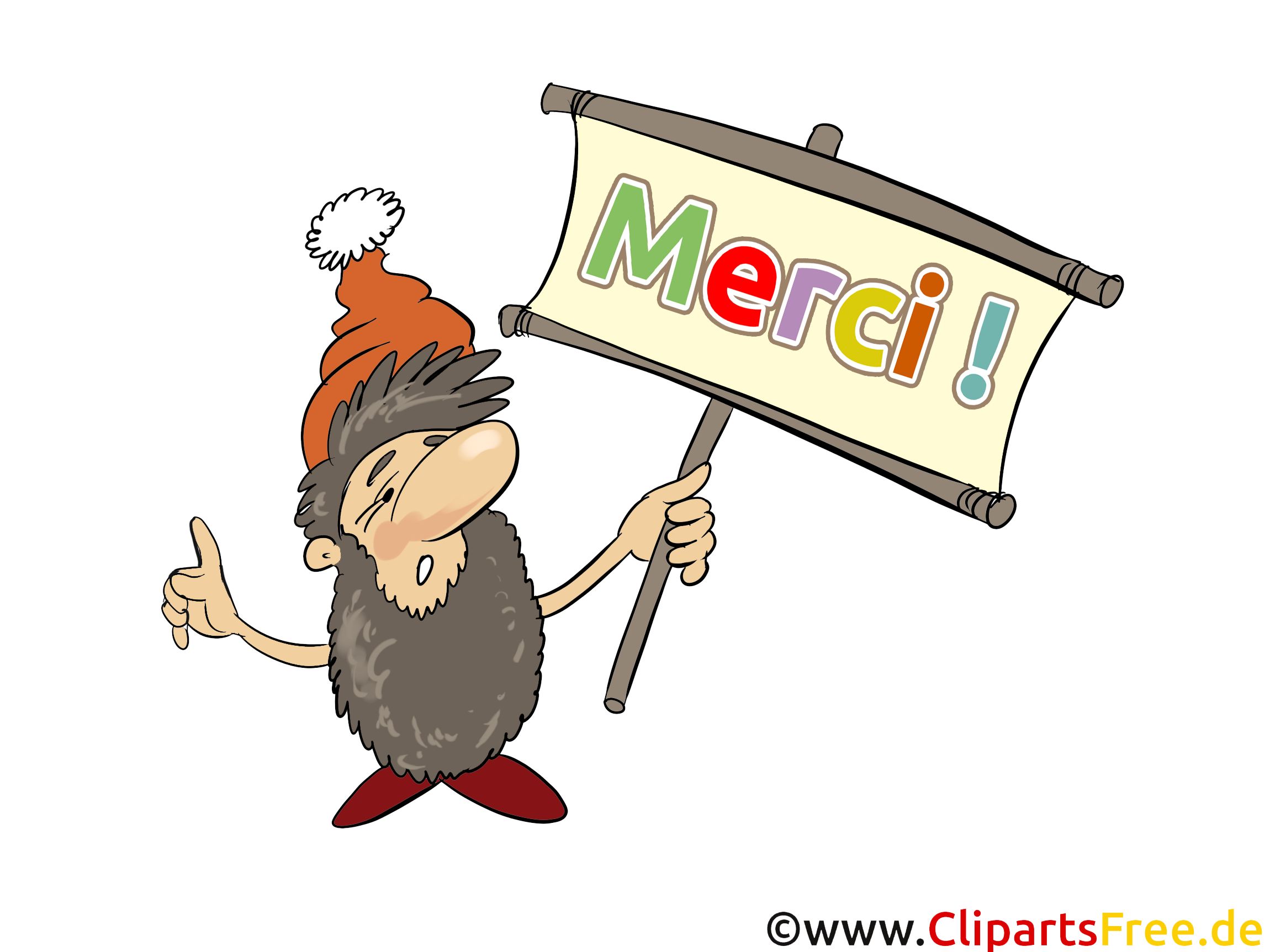 Gnôme dessin - Merci à télécharger