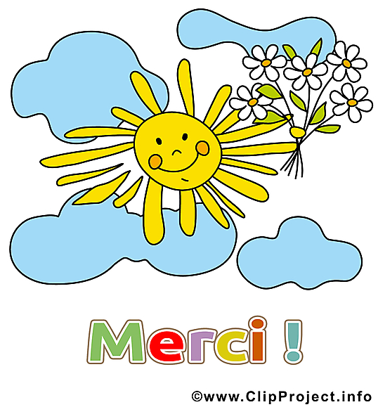 Soleil clip arts gratuits - Merci illustrations