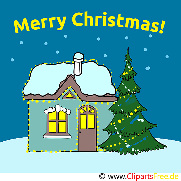Merry Christmas Carte de Voeux, e-Card, Clipart