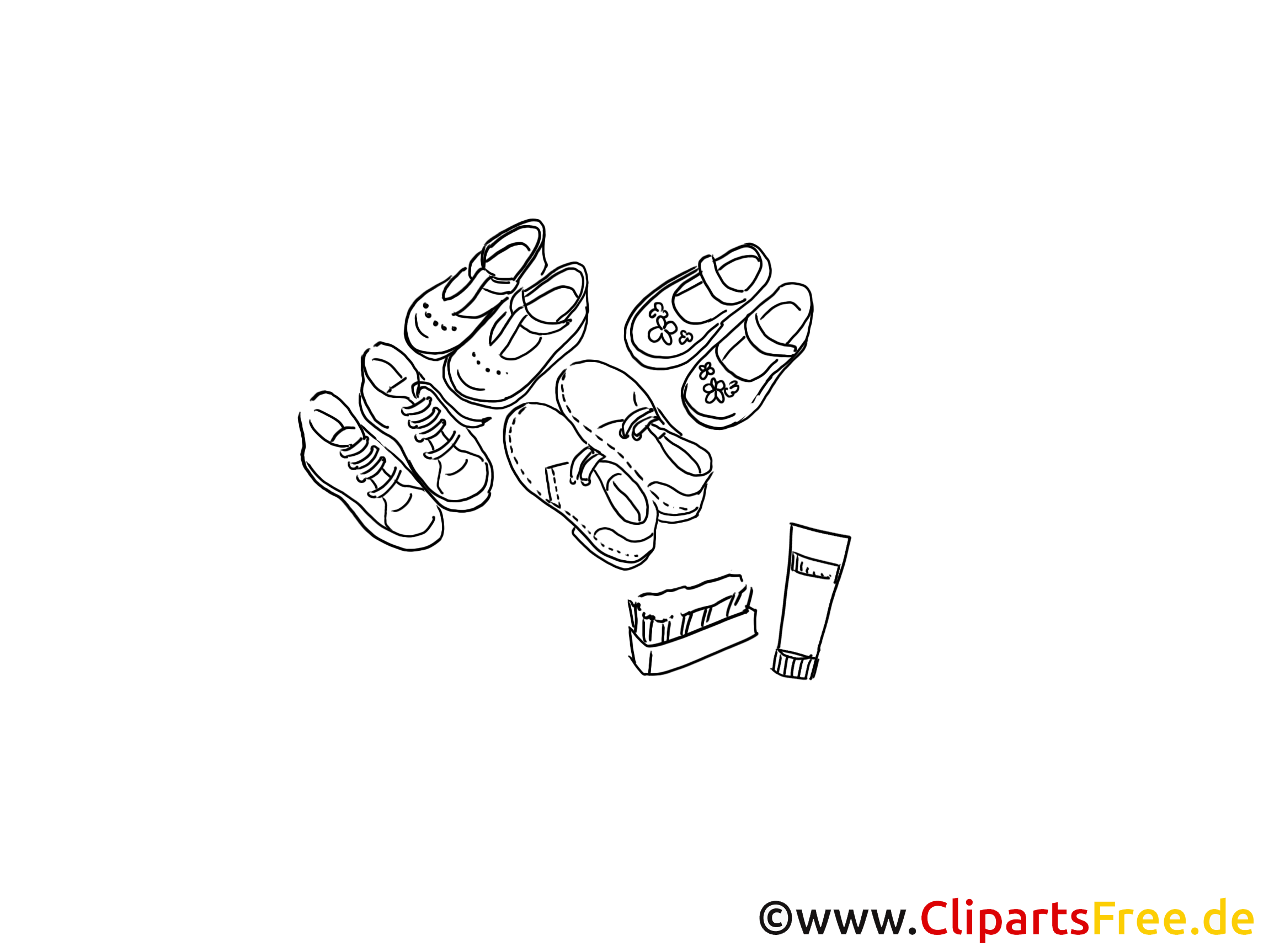 Chaussures illustration à colorier clipart