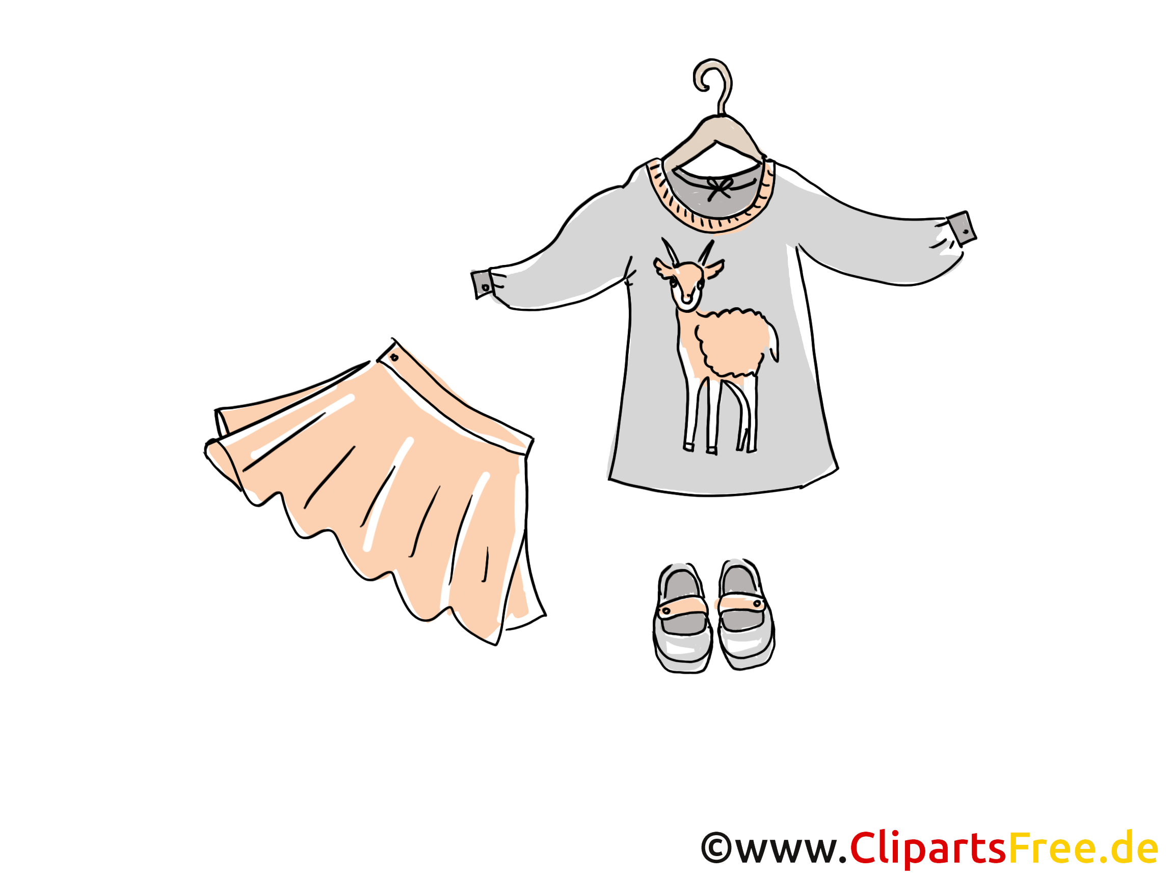 Enfants vêtements clip art image gratuite