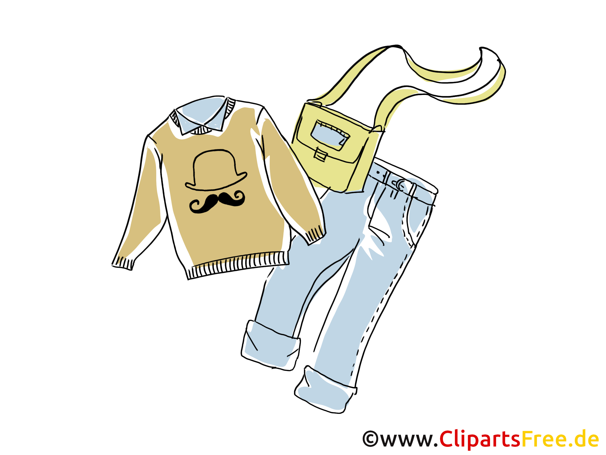 Pull-over jean clipart dessins gratuits