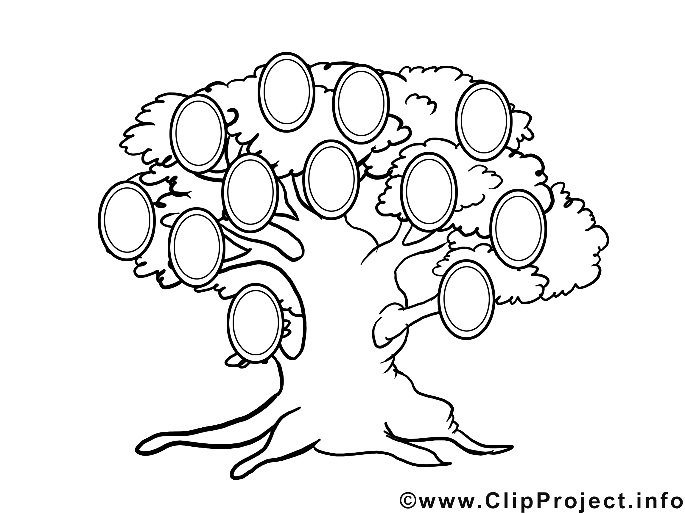 Illustration gratuite arbre généalogique clipart