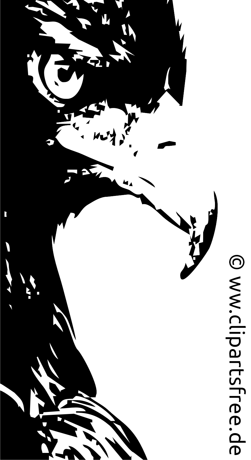 Aigle clip art – Noir et blanc gratuite