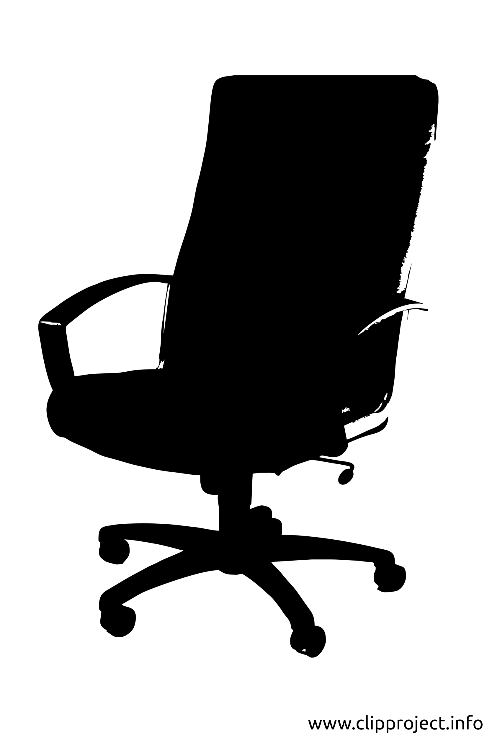 Fauteuil pivotant dessin - Noir et blanc à télécharger